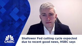 Shallower Fed cutting cycle expected due to recent good news HSBC says [upl. by Anonyw252]