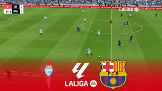 CELTA DE VIGO vs BARCELONA  La Liga 20232024  17 February 2024  Full Match  PES Gameplay [upl. by Kakalina]