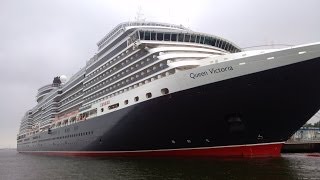 Erstanlauf der Queen Victoria in Warnemünde amp Dreifachanlauf HD [upl. by Demakis592]