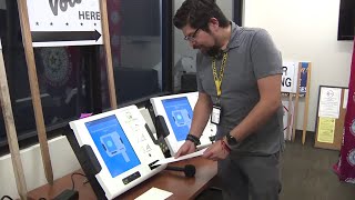 Bexar County Elections Department employee demonstrates inperson voting experience [upl. by Serle]