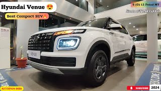 2024 Hyundai Venue 😍 S O 12 Petrol MT  Features Specs and Pricing  Best Compact SUV💫 [upl. by Tubb653]