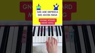 Gnome Wizard Meme Song🤢 Piano Tutorial [upl. by Asillem]