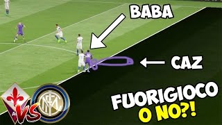 FUORIGIOCO MILLIMETRICO DI TERZA GAMBA FIORENTINAINTER FIFA 17 ITA [upl. by Hnahym]