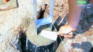 HOW TO MAKE CONCRETE FOOTING FOR GARAGE DECK POSTSCAR PORTCANOPYPORCHHANCHORS FOUNDATION EASY [upl. by Tucky]