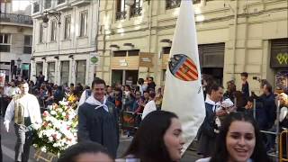 Fallas 2019  Ofrenda del Valencia CF en su Centenario [upl. by Noraed449]