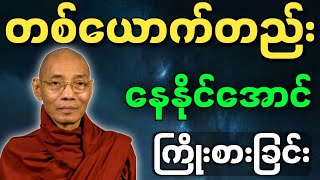 ပါမောက္ခချုပ်ဆရာတော် ဒေါက်တာနန္ဒမာလာဘိဝံသ ဟောသော တစ်ယောက်တည်း နေနိုင်အောင် ကြိုးစားခြင်း တရားတော် [upl. by Acemahs900]