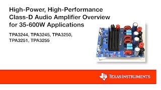 Highpower highperformance ClassD audio amplifier overview for 35600W applications [upl. by Justino]