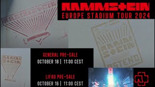 RAMMSTEIN officially release dates for European stadium tour of 2024 [upl. by Trilbee438]