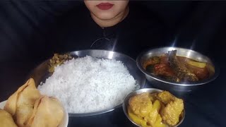 MACHER JHOL DALER BORA SOBJI ALU VAJI SINGRAEATING SHOWBangali food eating🙏🙏🙏 [upl. by Suhcnip]