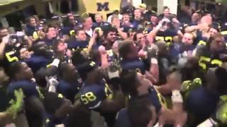 Michigan players sing Hail To the Victors [upl. by Yro59]