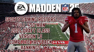 Madden NFL 25  2025 Draft Class V 10  HB Rankings [upl. by Anerom]