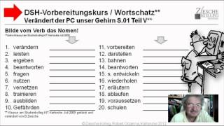 DSH Wortschatz Nomen Verändert der PC unser Gehirn S1 Teil [upl. by Auqeenahs448]