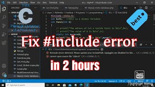 How to fix include error detected Class 9 C languages tutorial 1 [upl. by Preiser426]