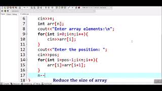 How to delete an element in an array in C [upl. by Tnert]