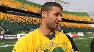 Video Eskimos QB Mike Reilly on consistent offence facing Roughriders [upl. by Idak788]