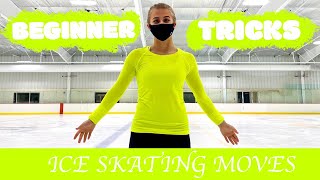 BEGINNER ice skating moves ANYONE can try 3 TRICKS IN 3 MINUTES [upl. by Aerdnuahs963]