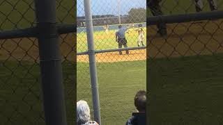 Line drive to left field VS Dirtbags East 14u in Crystal Coast Wood Bat World Series baseball [upl. by Midis805]