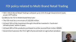 56 FDI in Retailing [upl. by Bartolome648]