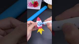 Lets make a flying rocket with our children on National Day Its simple and fun Kindergarten [upl. by Nahgeem]