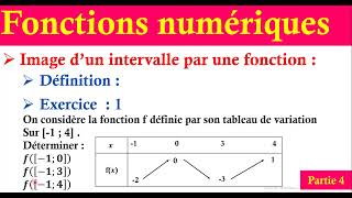 fonctions numériques  image dun intervalle par une fonction [upl. by Cuyler]