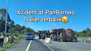 Kecelakaan di Pan Borneo Sarikei 10112024 Simpang Bintangor to Simpang Sarikei Pray all is well🙏 [upl. by Elleon]