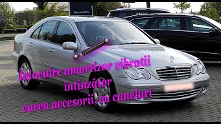 Înlocuire amortizor vibratii curea transmisie cu caneluri  Mercedes C class  w203 [upl. by Steffane252]