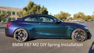 BMW M2 F87 Lowering Springs Installation [upl. by Galasyn675]