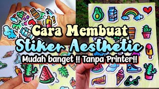 Cara membuat stiker aesthetic Tanpa Printer  indonesia 2020 [upl. by Ulrike]