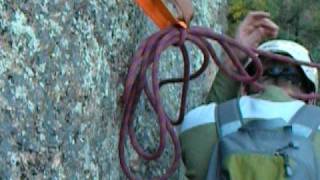 OA Rockclimbing Techniques Three Loop Knot gearless repel [upl. by Reggy]