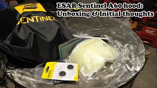 Esab sentinel welding hood  helmet unboxing and first look [upl. by Odlanra]