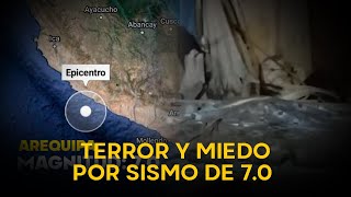 MIEDO Y TERROR  Casas se derrumban carreteras bloqueadas y mar se retira tras sismo de 70 [upl. by Singband]