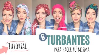 Tutorial de TURBANTES CÁNCER DE MAMA ★ 6 opciones para tu calvita 😉 [upl. by Aierdna]