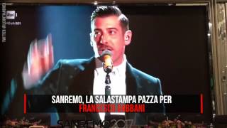 Sanremo Francesco Gabbani fa ballare la sala stampa [upl. by Davis]