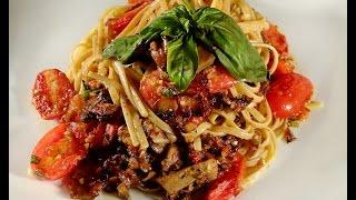 Whole Wheat Linguini with Sundried Tomato Pesto [upl. by Yeslek874]