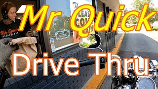 Mr Quick Drive Thru on Motorcycle [upl. by Neeneg]