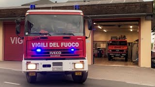 Partenza APS Vigili Del Fuoco Garlasco  Garlasco Fire Dept responding code 3 [upl. by Shalne342]