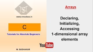 One dimensional array declaringinitializingaccessing [upl. by Moth948]