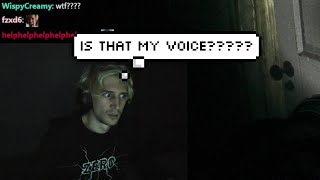 xQc Hears his Voice inside a Scary Game [upl. by Brannon]