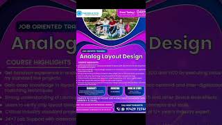 l Analog layout design l Vlsi lCoursesljobalert courses semiconductor fresherjobjob [upl. by Siddon]