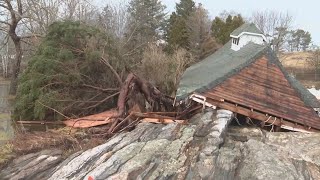 Boothbay Harbor community recovers from overnight storm surge [upl. by Anabahs]