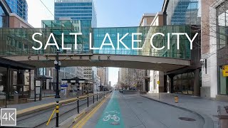 Salt Lake City Utah Downtown Drive  4K SLC Driving Tour [upl. by Arramat862]