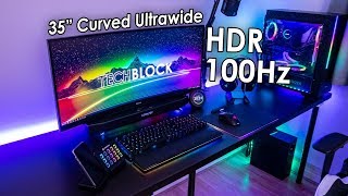 MY NEW MONITOR  BenQ EX3501R Ultrawide QHD 100Hz HDR Gaming Monitor [upl. by Danell812]