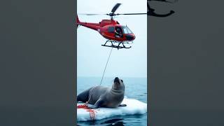 Injured seal caught in fishing net [upl. by Yeffej]