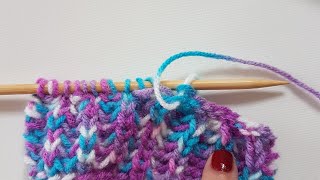 Selanik Örgüde Kesme İşi Bind off Brioche Stitch [upl. by Harlamert264]