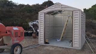 Duramax 8x8 shed review and assembly with concrete slab [upl. by Adnuahs]