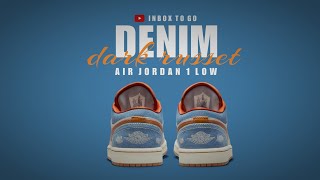 DENIM DARK RUSSET 2024 Air Jordan 1 Low OFFICIAL LOOK AND INFORMATION [upl. by Inaj629]