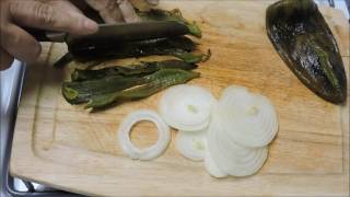 COMO HACER RAJAS DE CHILE POBLANO CON CREMA Y QUESO [upl. by Fifine]