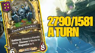 The Ultimate Clunker Junker Combo Is Ridiculous  Dogdog Hearthstone Battlegrounds [upl. by Gaudette]