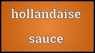 Hollandaise sauce Meaning [upl. by Eceinart]