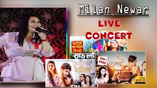 Phul Butte Sari  Milan Newar  BEAUTIFUL LIVE STAGE PROGRAMME 2021 [upl. by Philina434]